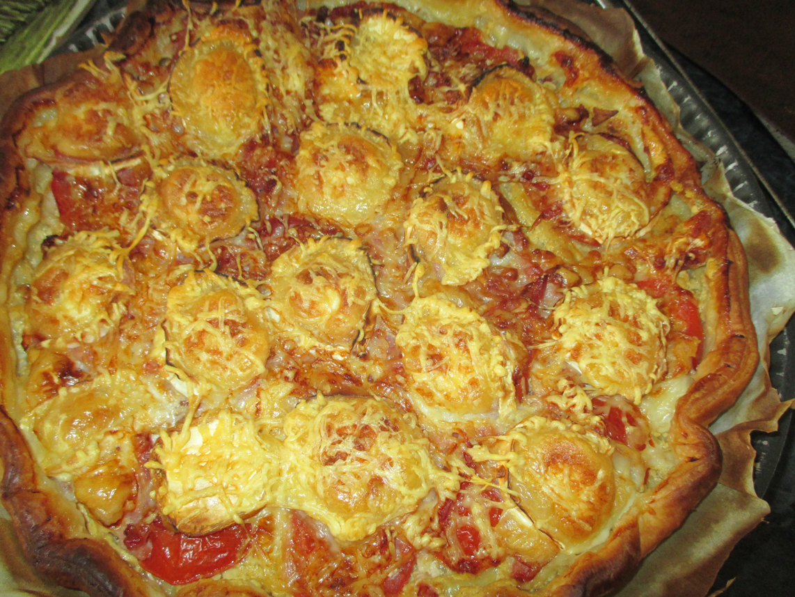 Quiche chèvre-moutarde